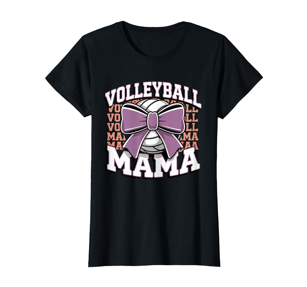 Volleyball Mama Coquette Bow Game Day T-Shirt - Trendy Graphic for Adults - T-Shirt, Sweatshirt, Hoodie