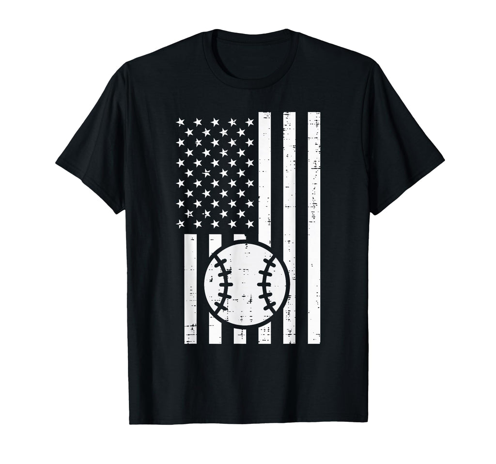 White Flag Baseball Patriotic Coach Player T-Shirt - Trendy Graphic Unisex - T-Shirt, Sweatshirt, Hoodie