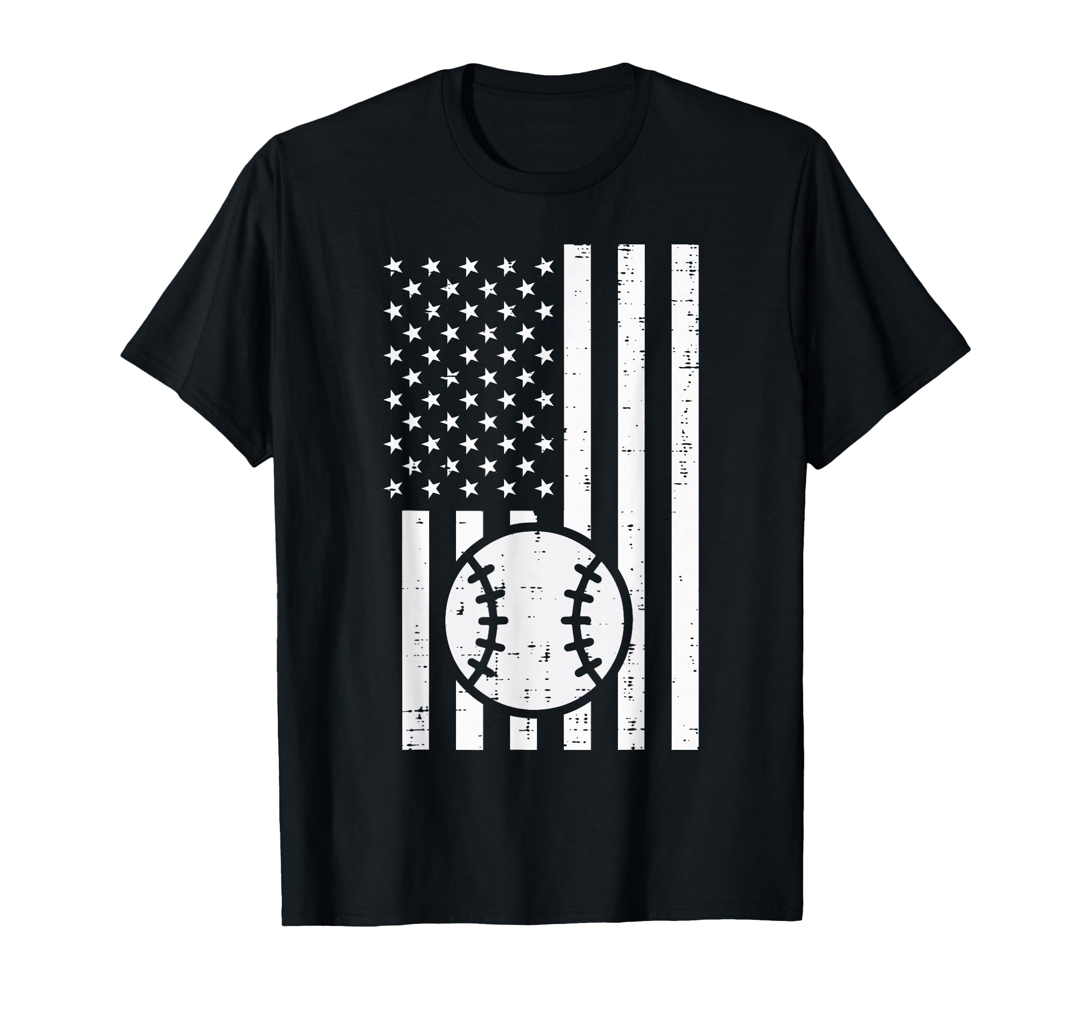 White Flag Baseball Patriotic Coach Player T-Shirt - Trendy Graphic Unisex - T-Shirt, Sweatshirt, Hoodie