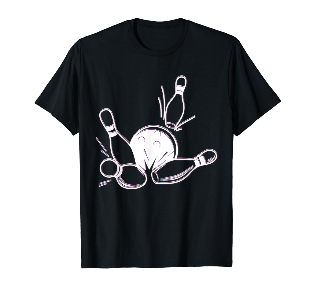 80S Neon Sign Strike Bowling T-Shirt - Graphic Print Unisex - T-Shirt, Sweatshirt, Hoodie