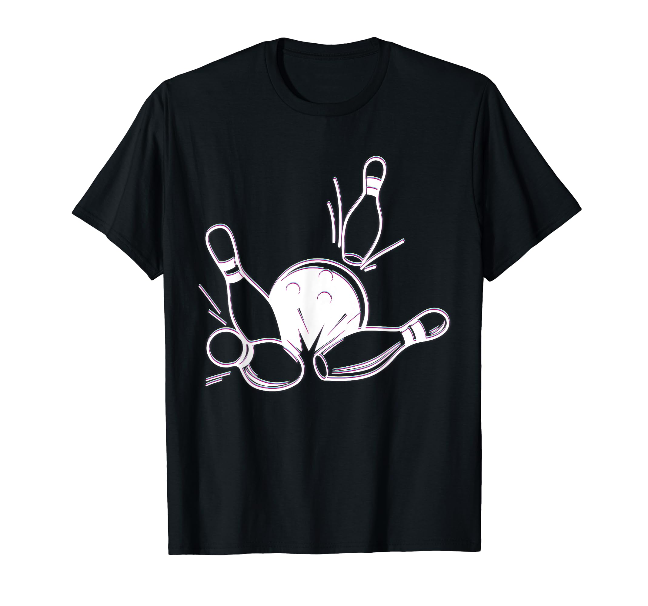 80S Neon Sign Strike Bowling T-Shirt - Graphic Print Unisex - T-Shirt, Sweatshirt, Hoodie