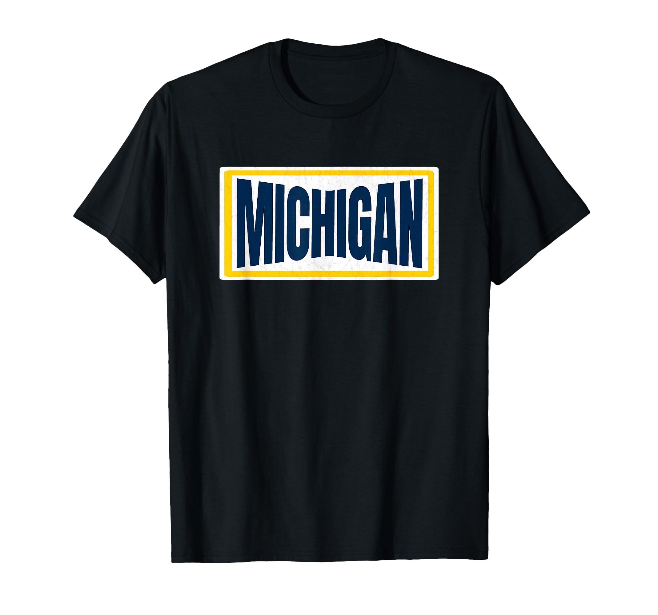 Michigan Blue Yellow White Striped T-Shirt - Graphic Print Men Women - T-Shirt, Sweatshirt, Hoodie
