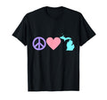 Peace Love Michigan T-Shirt - Aesthetic Graphic Unisex - T-Shirt, Sweatshirt, Hoodie