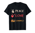Lemming Rodent Peace Love Lemmings T-Shirt - Trendy Graphic for Adults - T-Shirt, Sweatshirt, Hoodie