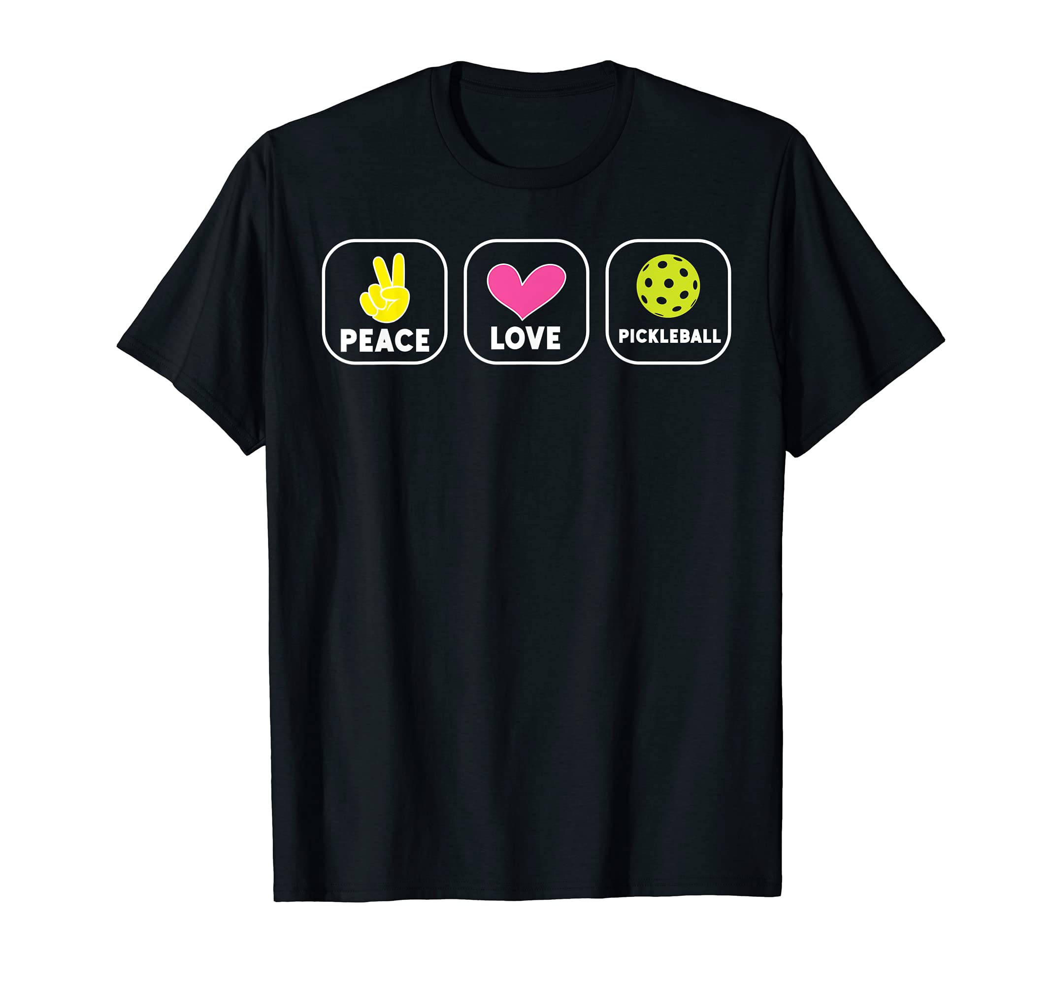 Nice Pickleball Peace Love Pickleball T-Shirt - Custom Art Print Men Women - T-Shirt, Sweatshirt, Hoodie