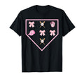 Baseball Mom Coquette Home Plat T-Shirt - Unique Graphic Men Women - T-Shirt, Sweatshirt, Hoodie