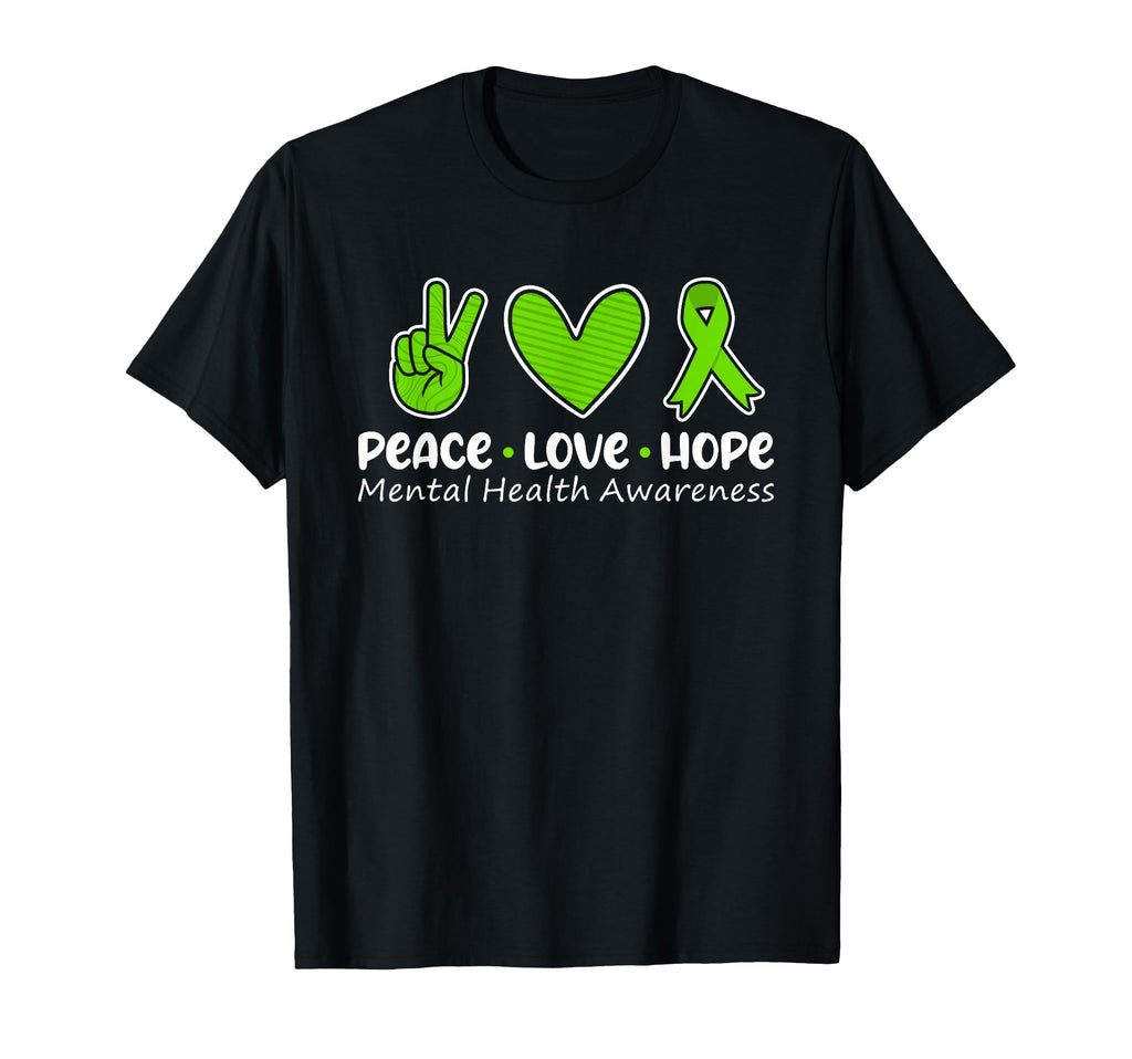 Peace Love Hope Mental Health T-Shirt - Trendy Graphic for Adults - T-Shirt, Sweatshirt, Hoodie