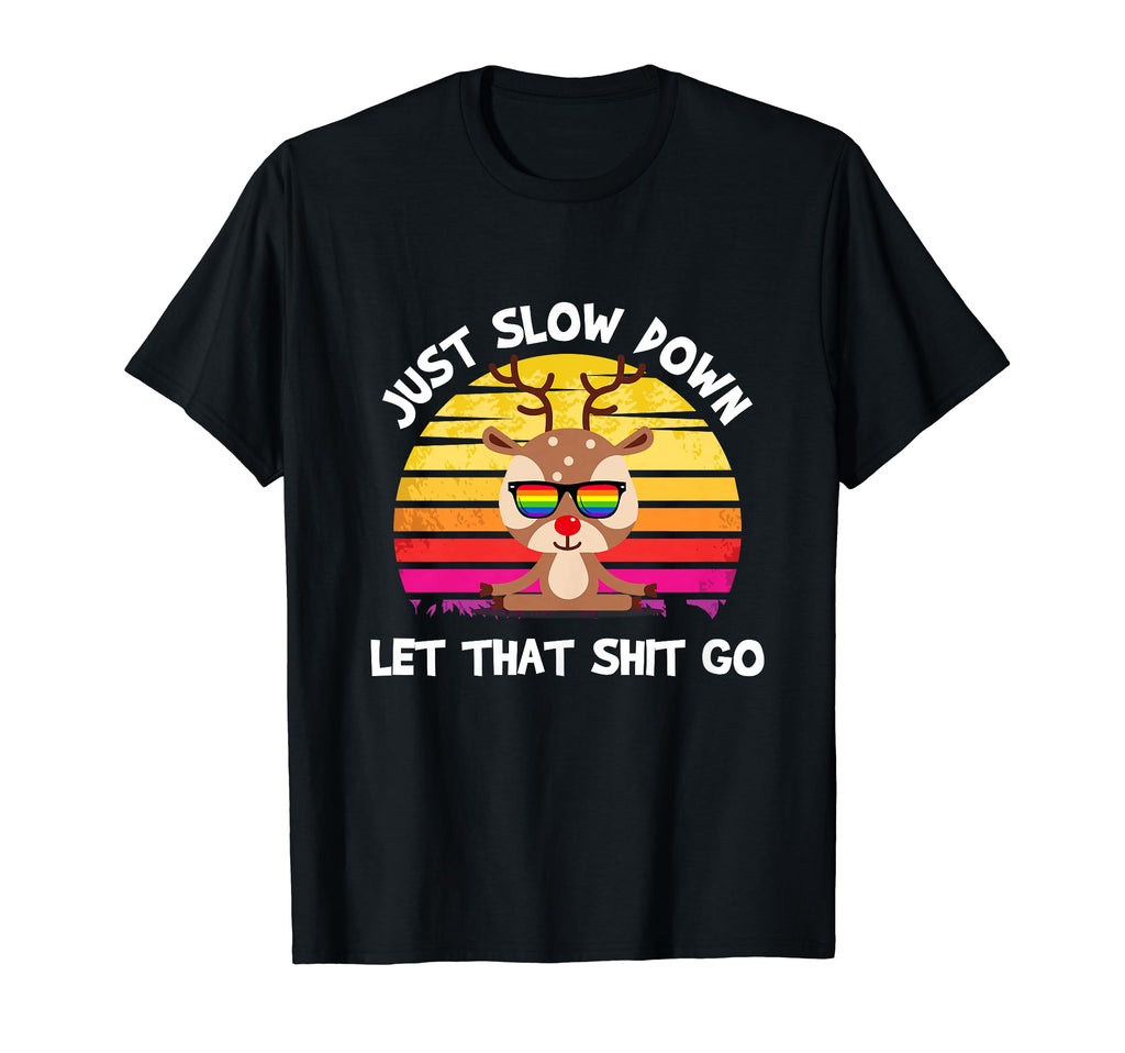 Reindeer Meditation Yoga Lgbt Q T-Shirt - Casual Everyday Wear Unisex - T-Shirt, Sweatshirt, Hoodie