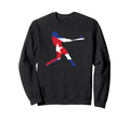 Cuban Flag Baseball Sweatshirt - Trendy Graphic for Adults - T-Shirt, Sweatshirt, Hoodie