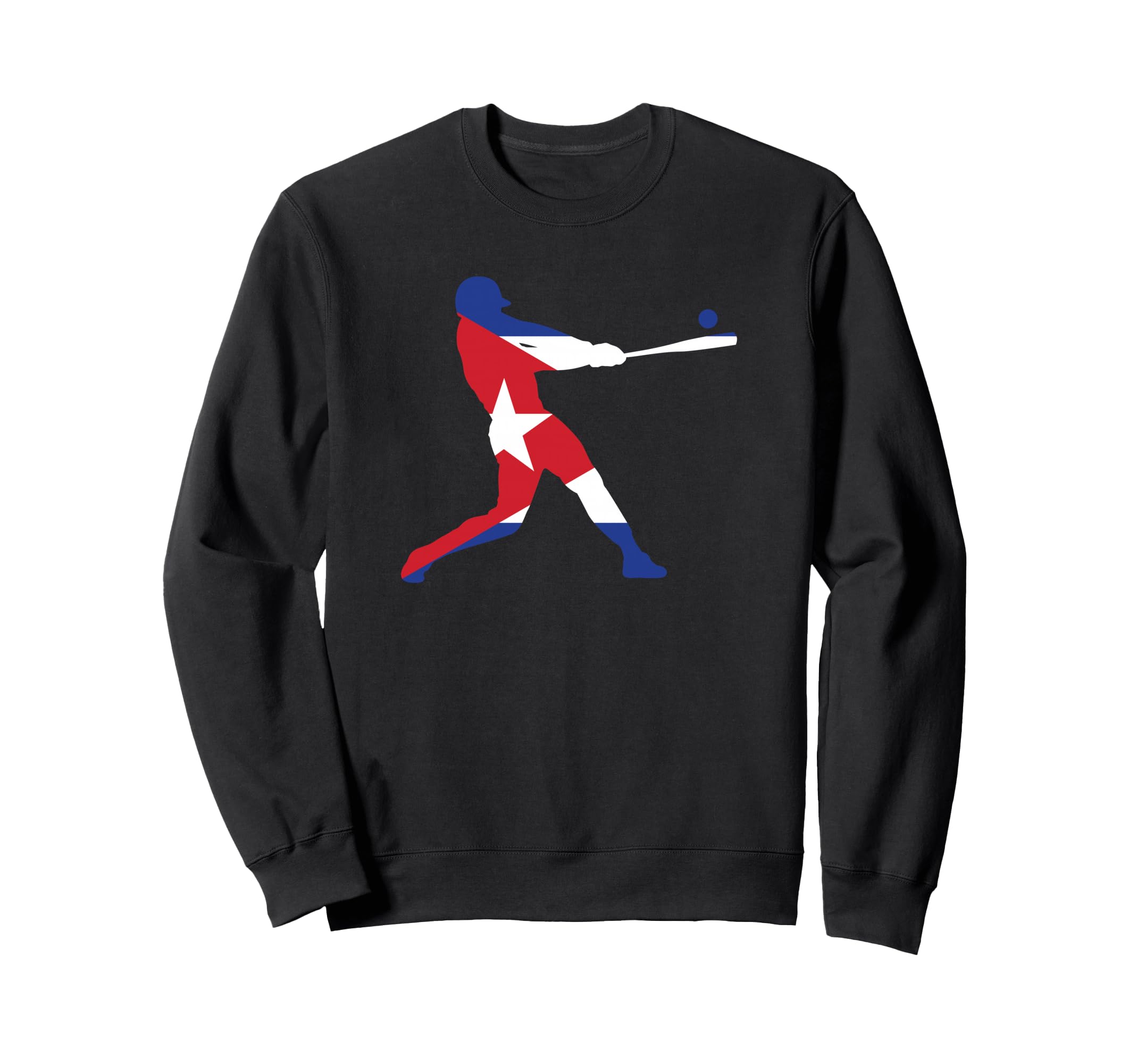 Cuban Flag Baseball Sweatshirt - Trendy Graphic for Adults - T-Shirt, Sweatshirt, Hoodie