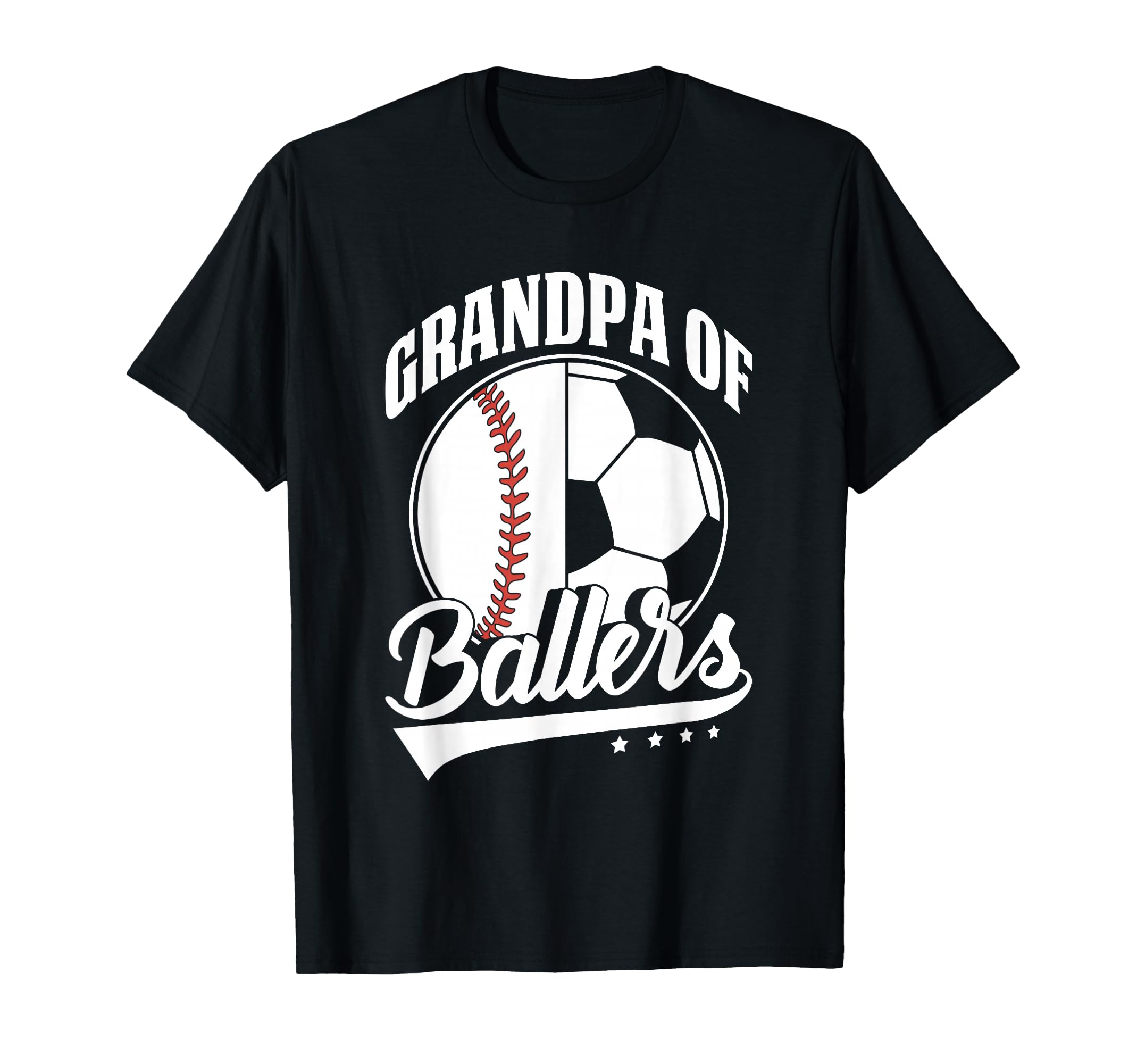 Grandpa Ballers Soccer Baseball Player T-Shirt - Novelty Apparel Men Women - T-Shirt, Sweatshirt, Hoodie