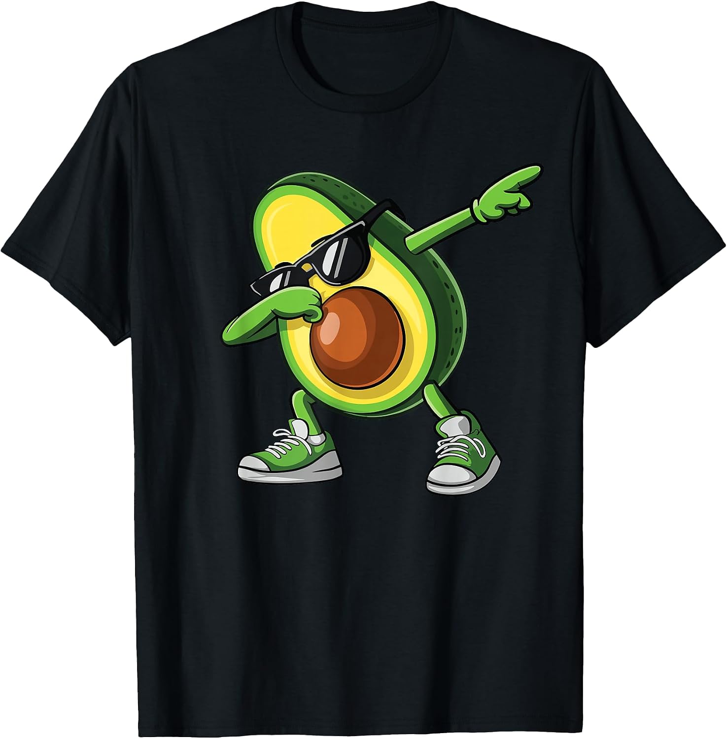 Avocado Dabbing Vegan Food Graphic Lover - Adult & Kids T-Shirts, Sweatshirts & Hoodies apparel design preview 1