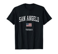 San Angelo Texas Tx American Flag Sports T-Shirt - Unique Graphic Unisex - T-Shirt, Sweatshirt, Hoodie