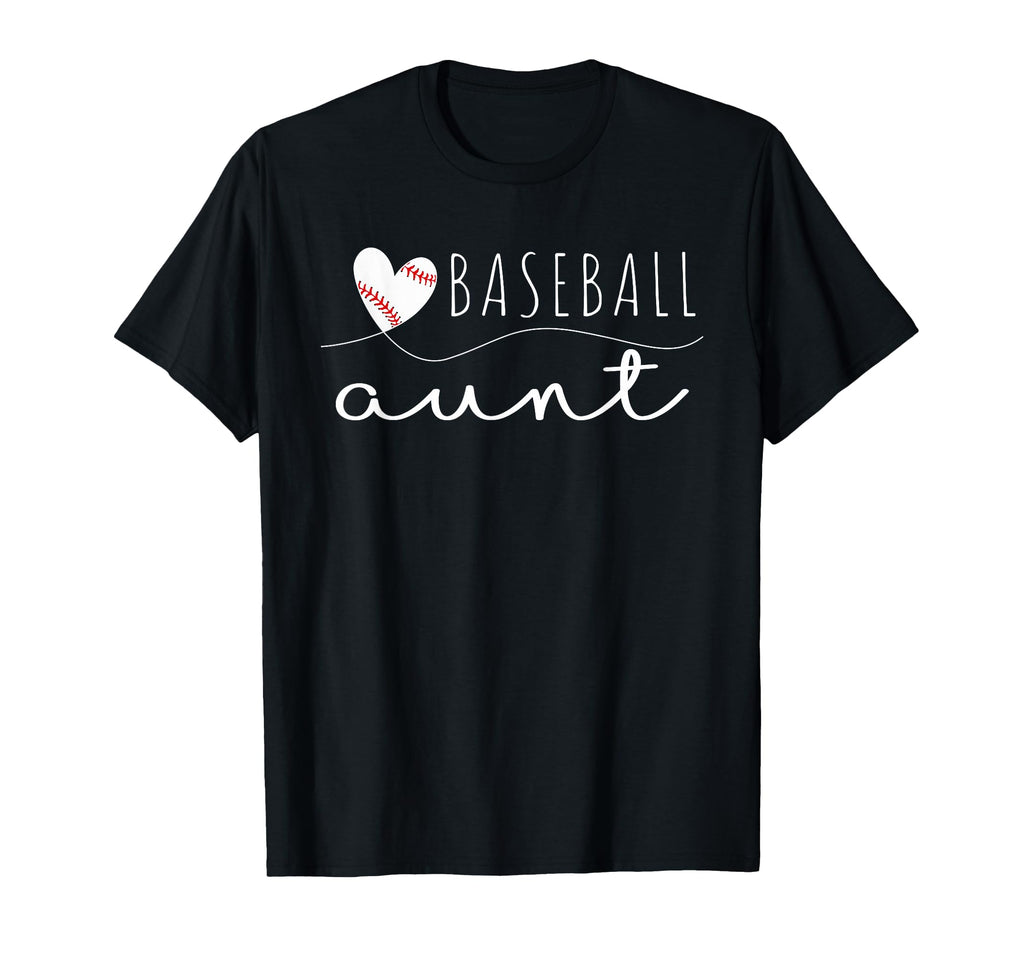 Baseball Aunt Baseball Heart Family T-Shirt - Custom Art Print Men Women - T-Shirt, Sweatshirt, Hoodie