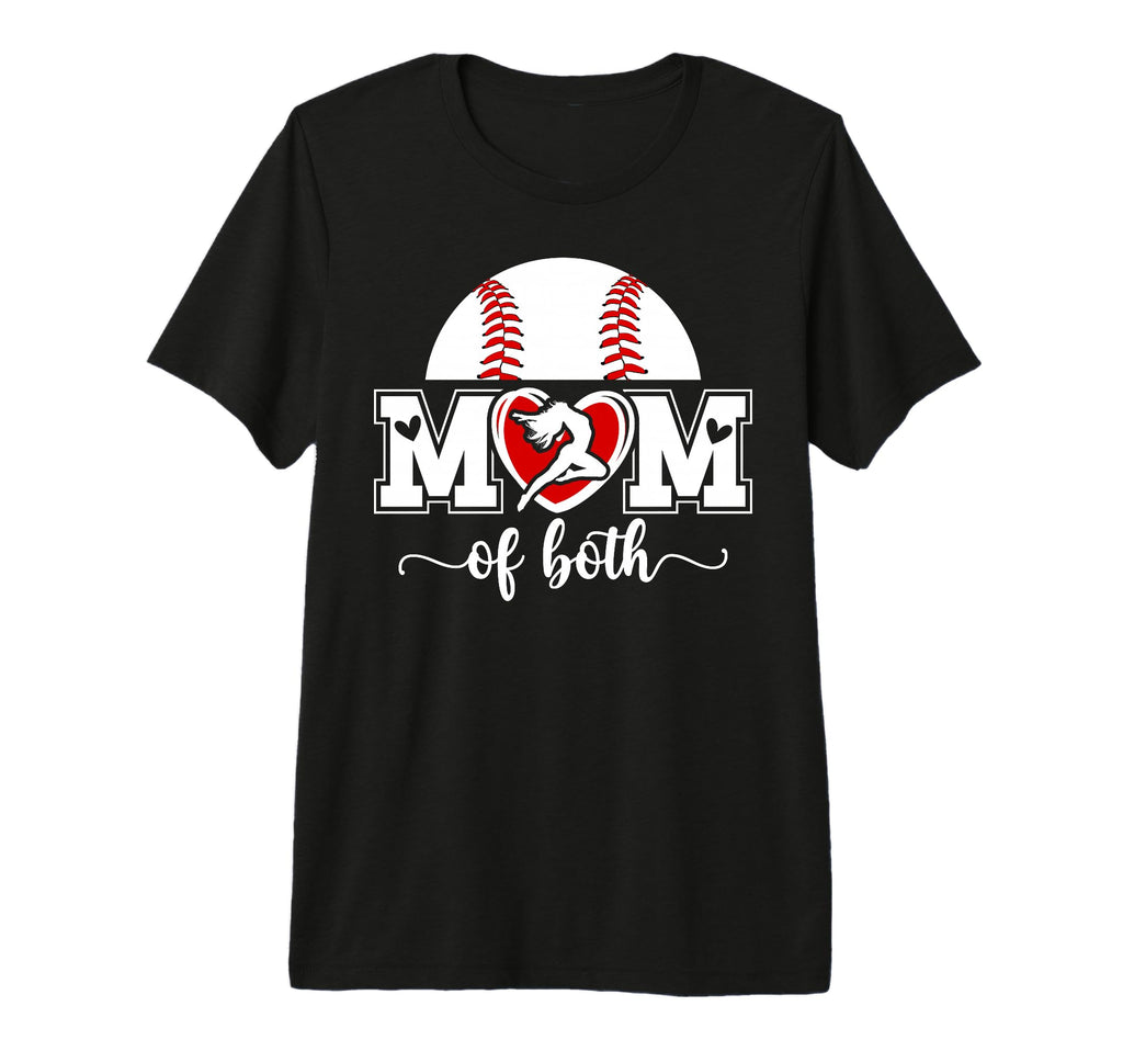 Mom Both Proud Baseball And Dance T-Shirt - Fun Novelty Design for Adults - T-Shirt, Sweatshirt, Hoodie