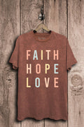 Faith Hope Love Graphic Top - Adult & Kids T-Shirts, Sweatshirts & Hoodies apparel design preview 1