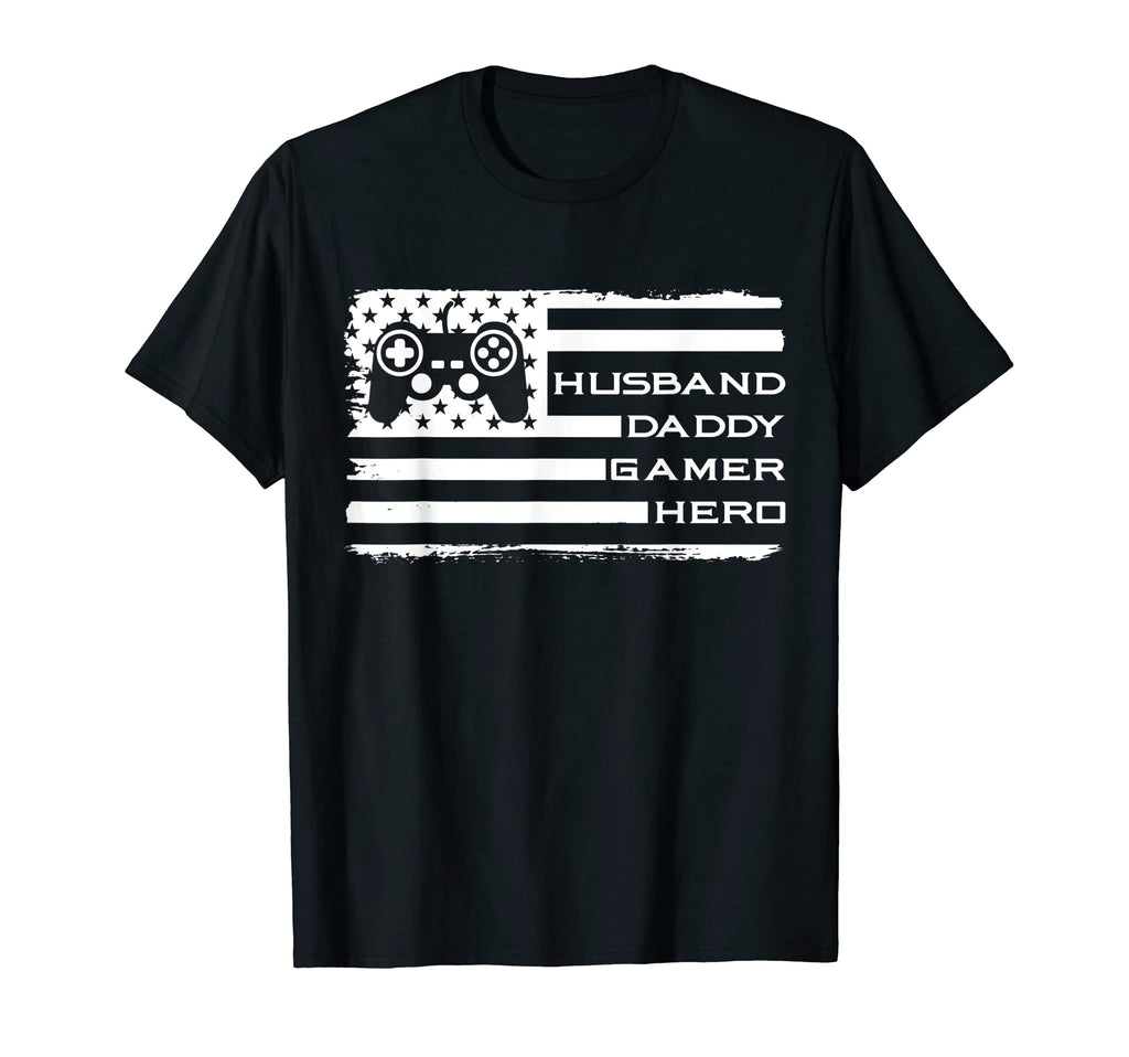 Mens Husband Daddy Gamer Hero Funny T-Shirt - Aesthetic Graphic Men Women - T-Shirt, Sweatshirt, Hoodie