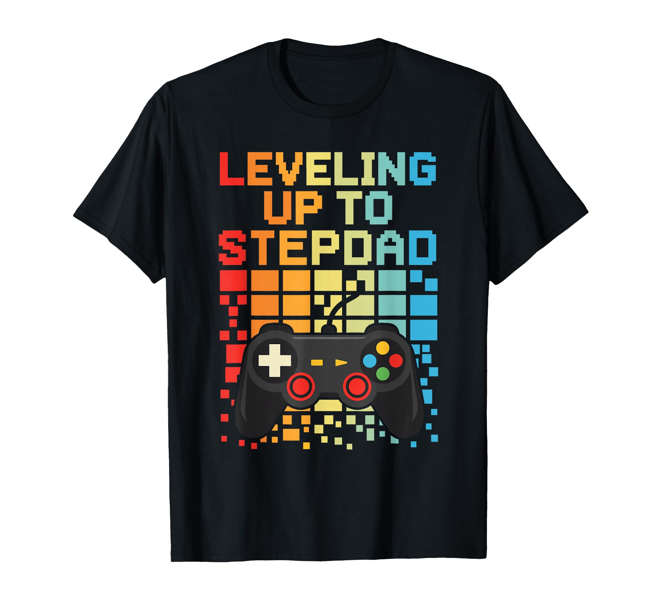 Leveling Up To Stepdad Funny Bonus Dad T-Shirt - Graphic Print for Adults - T-Shirt, Sweatshirt, Hoodie