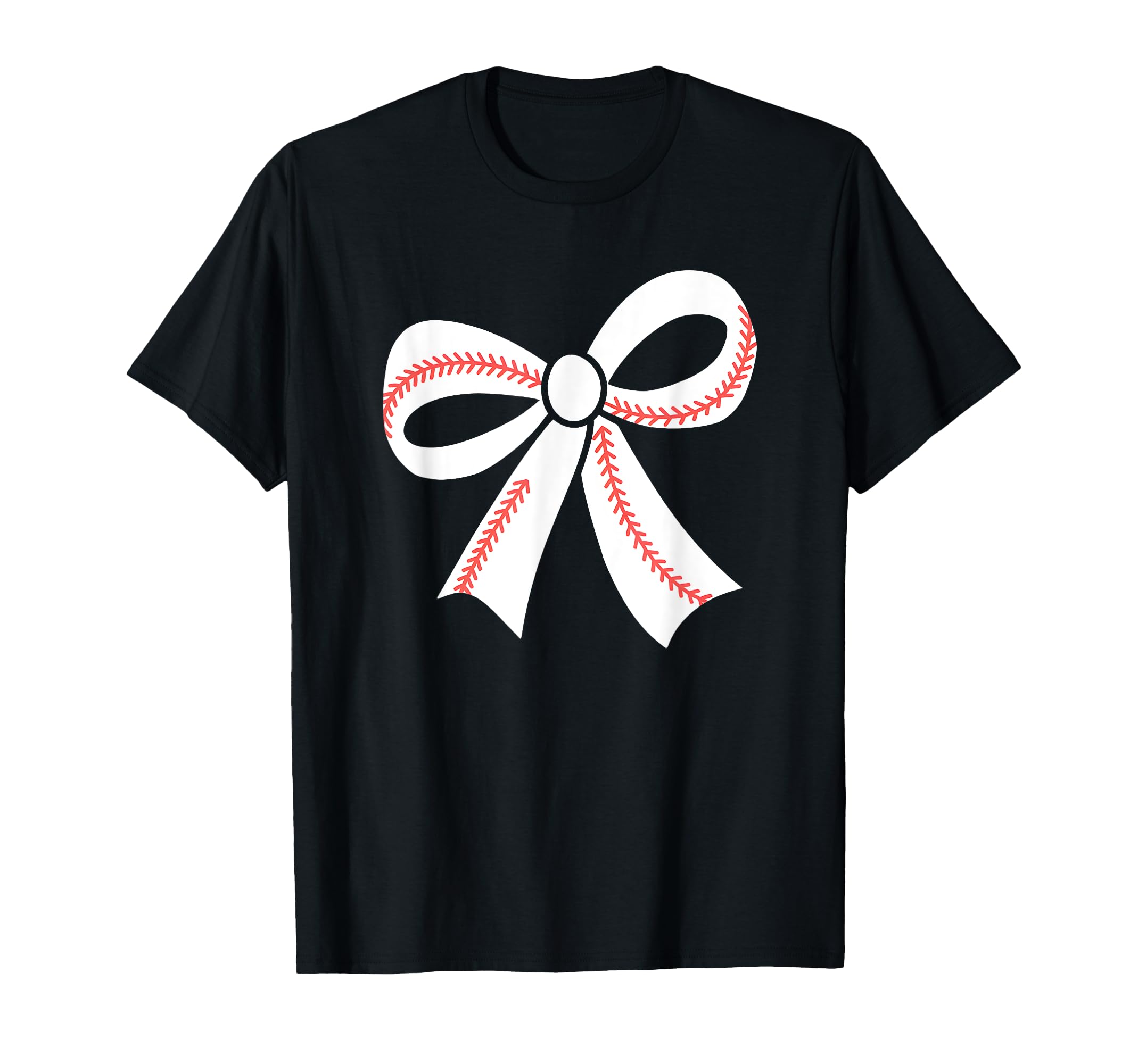Baseball Bow Baseball Mom Mama T-Shirt - Fun Novelty Design Unisex - T-Shirt, Sweatshirt, Hoodie