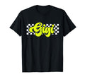 Gigi Womens Checkered Distressed T-Shirt - Minimalist Print for Adults - T-Shirt, Sweatshirt, Hoodie