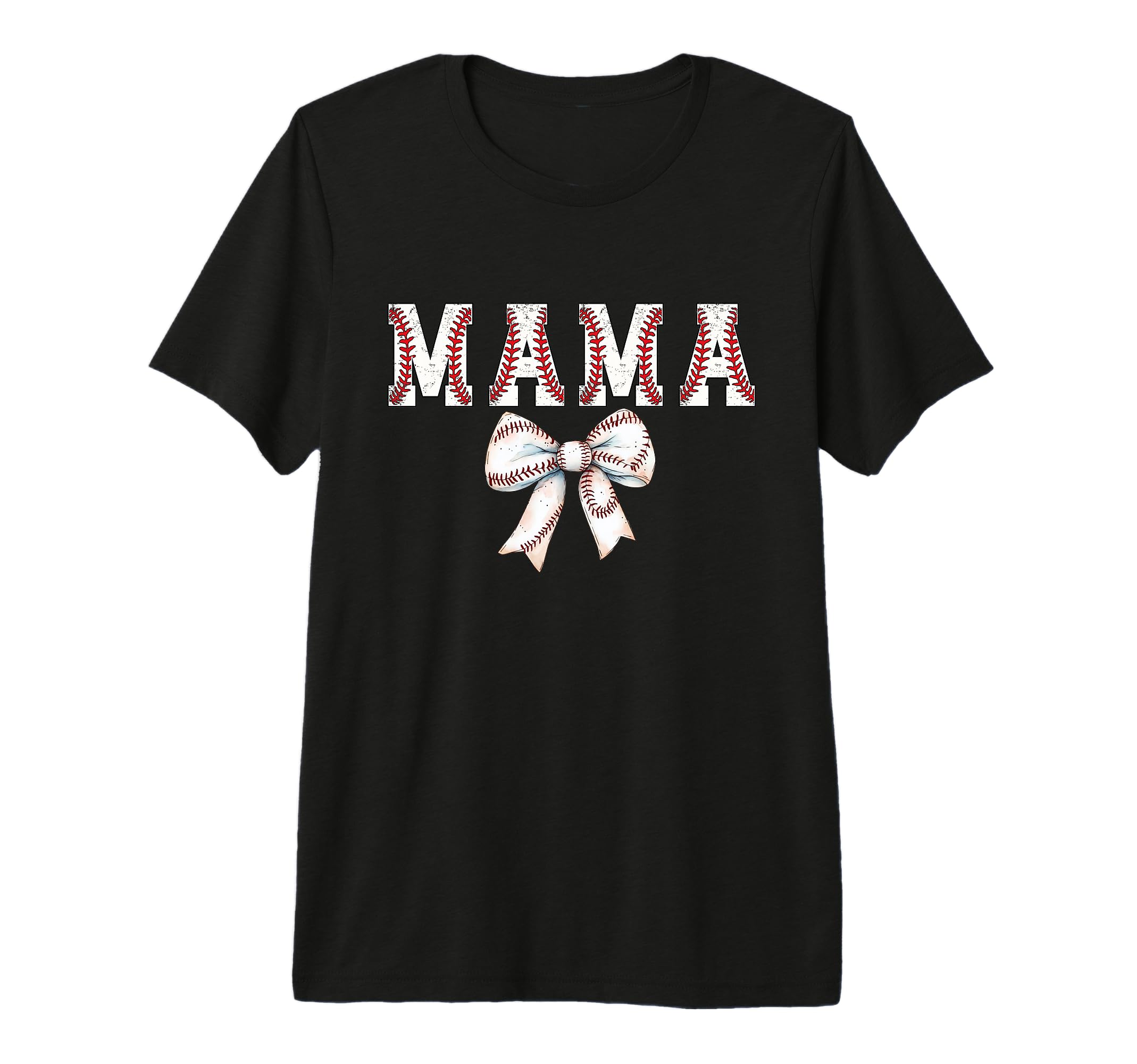 Baseball Mom Bow Baseball Mama T-Shirt - Casual Everyday Wear for Adults - T-Shirt, Sweatshirt, Hoodie