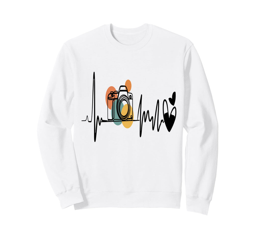 Womens Funny Camera Heartbeat Sweatshirt - Streetwear Style Men Women - T-Shirt, Sweatshirt, Hoodie