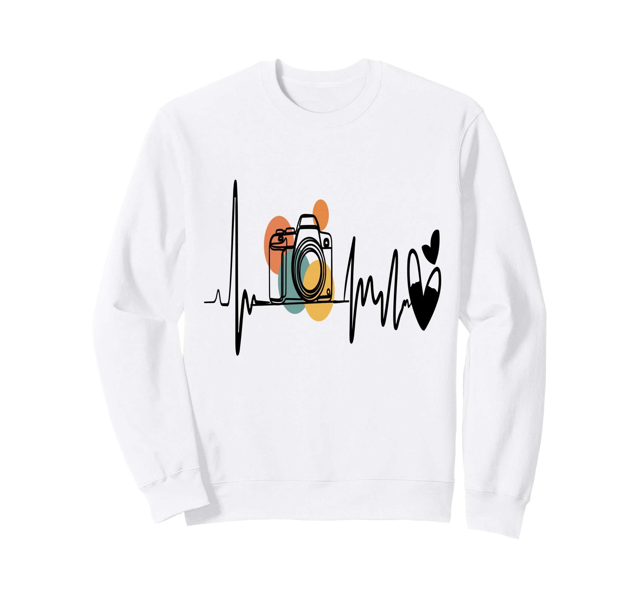 Womens Funny Camera Heartbeat Sweatshirt - Streetwear Style Men Women - T-Shirt, Sweatshirt, Hoodie
