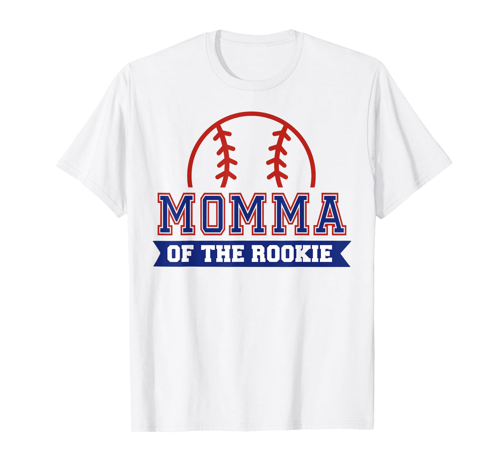 Momma Rookie 1St Birthday Baseball Theme T-Shirt - Graphic Print Men Women - T-Shirt, Sweatshirt, Hoodie