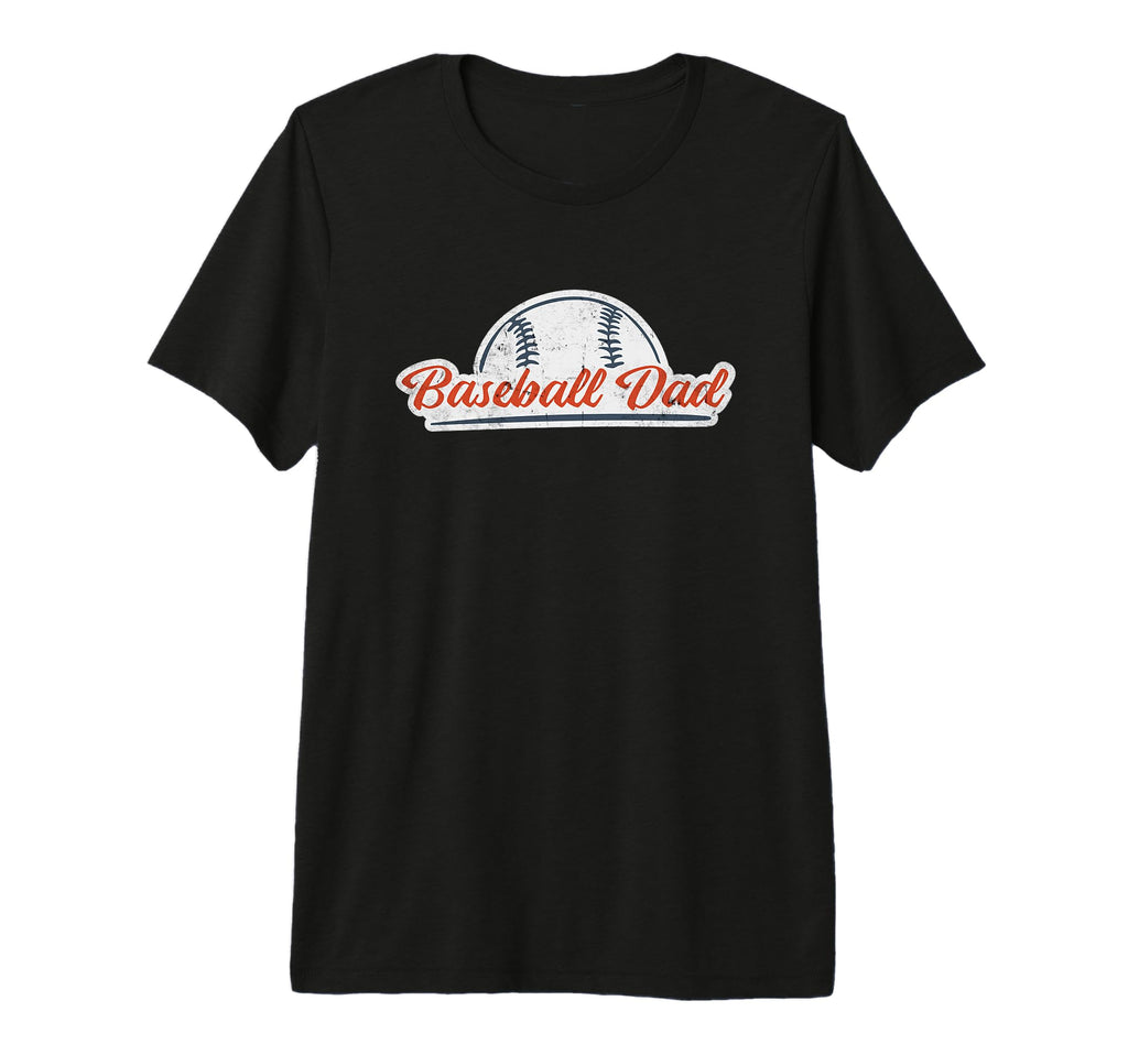 Mens Baseball Dad Simple Sports Tri Blend T-Shirt - Graphic Print Men Women - T-Shirt, Sweatshirt, Hoodie