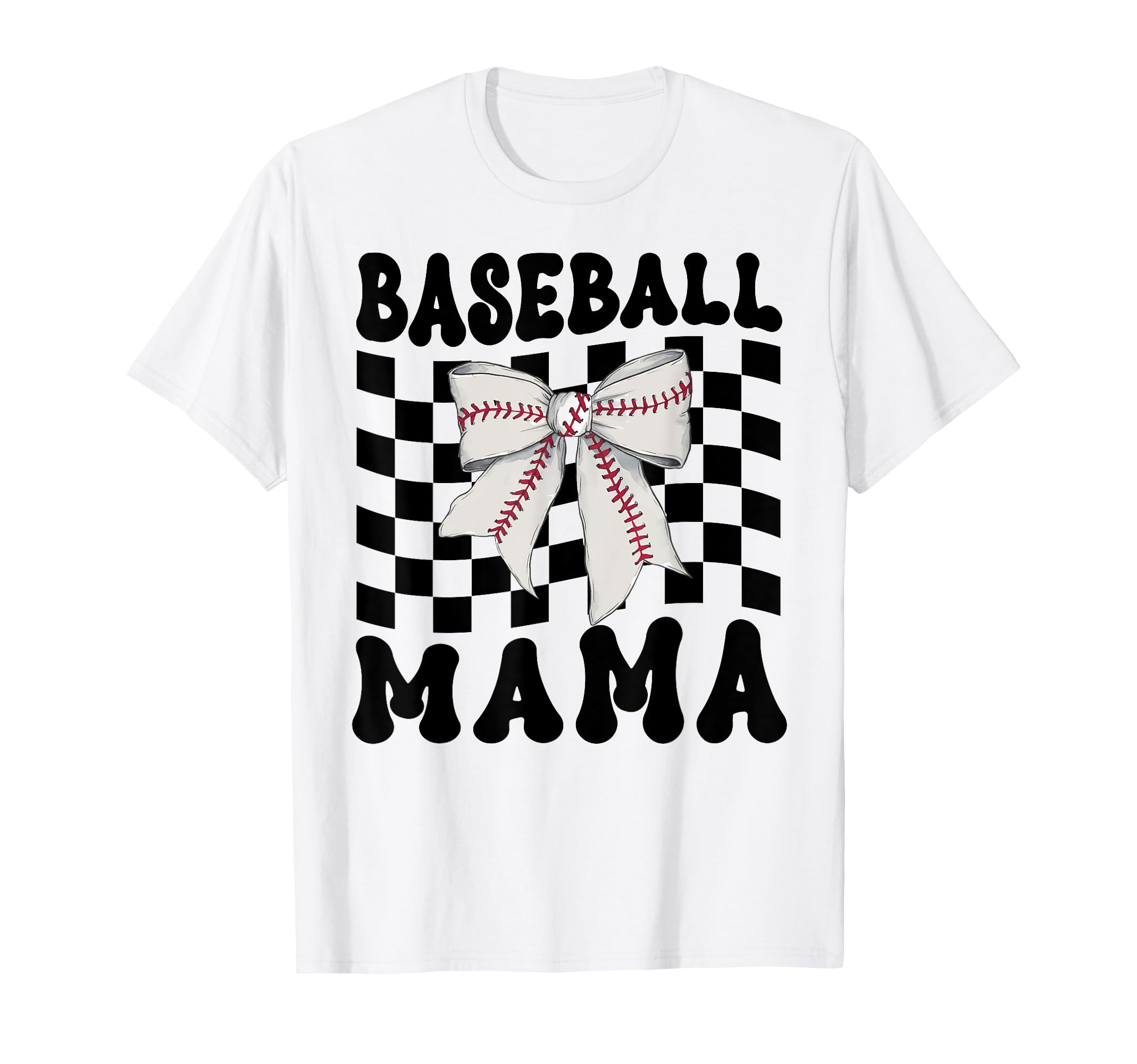 Baseball Mama Coquette Bow Game Day Funny T-Shirt - Graphic Print Unisex - T-Shirt, Sweatshirt, Hoodie