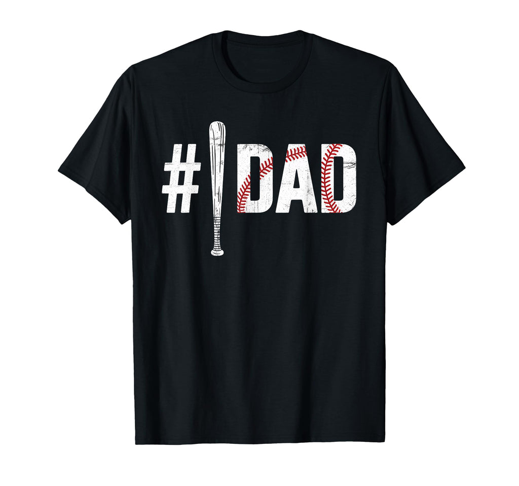 Number One Baseball Dad Fathers Day T-Shirt - Aesthetic Graphic Men Women - T-Shirt, Sweatshirt, Hoodie