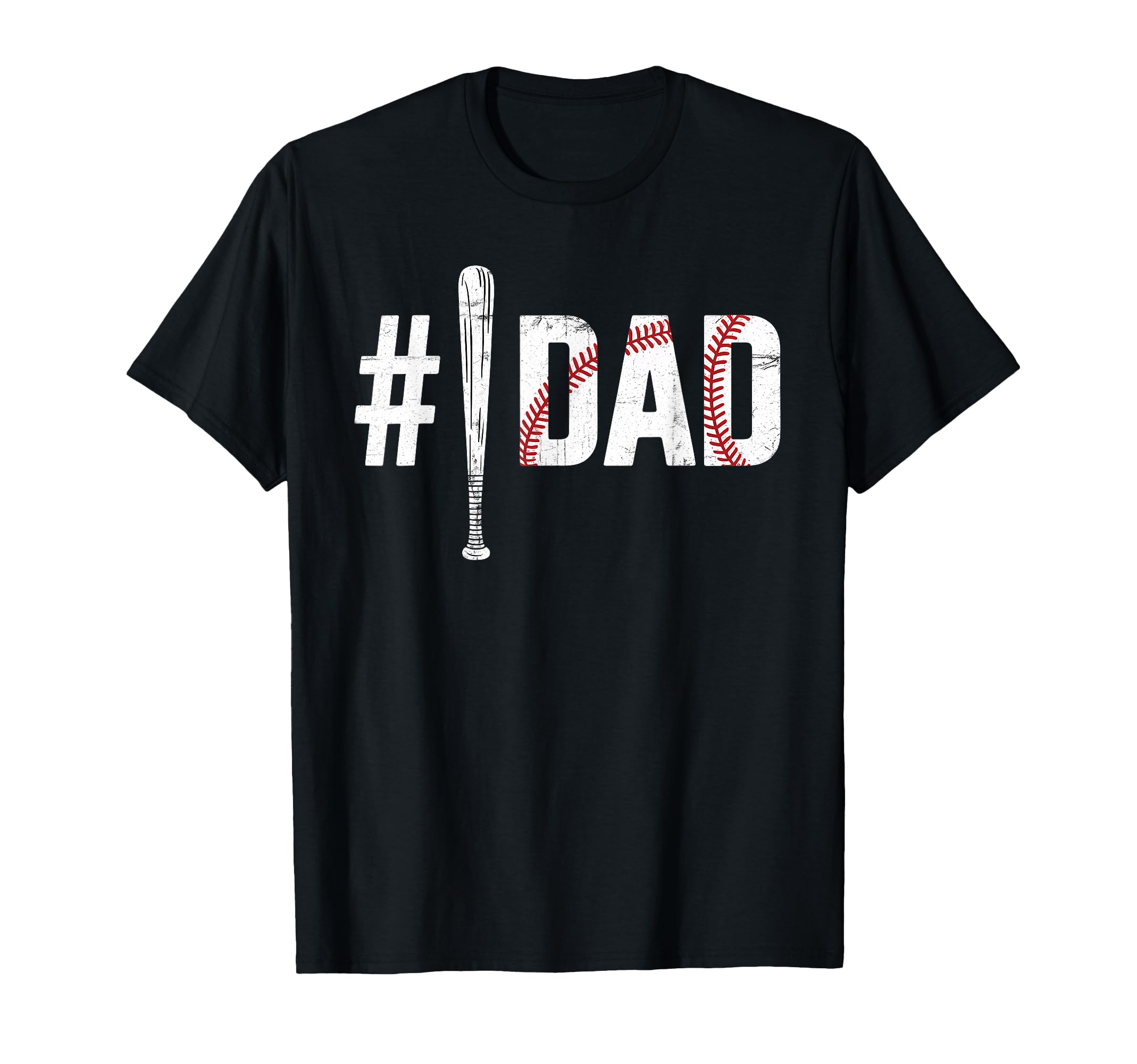Number One Baseball Dad Fathers Day T-Shirt - Aesthetic Graphic Men Women - T-Shirt, Sweatshirt, Hoodie