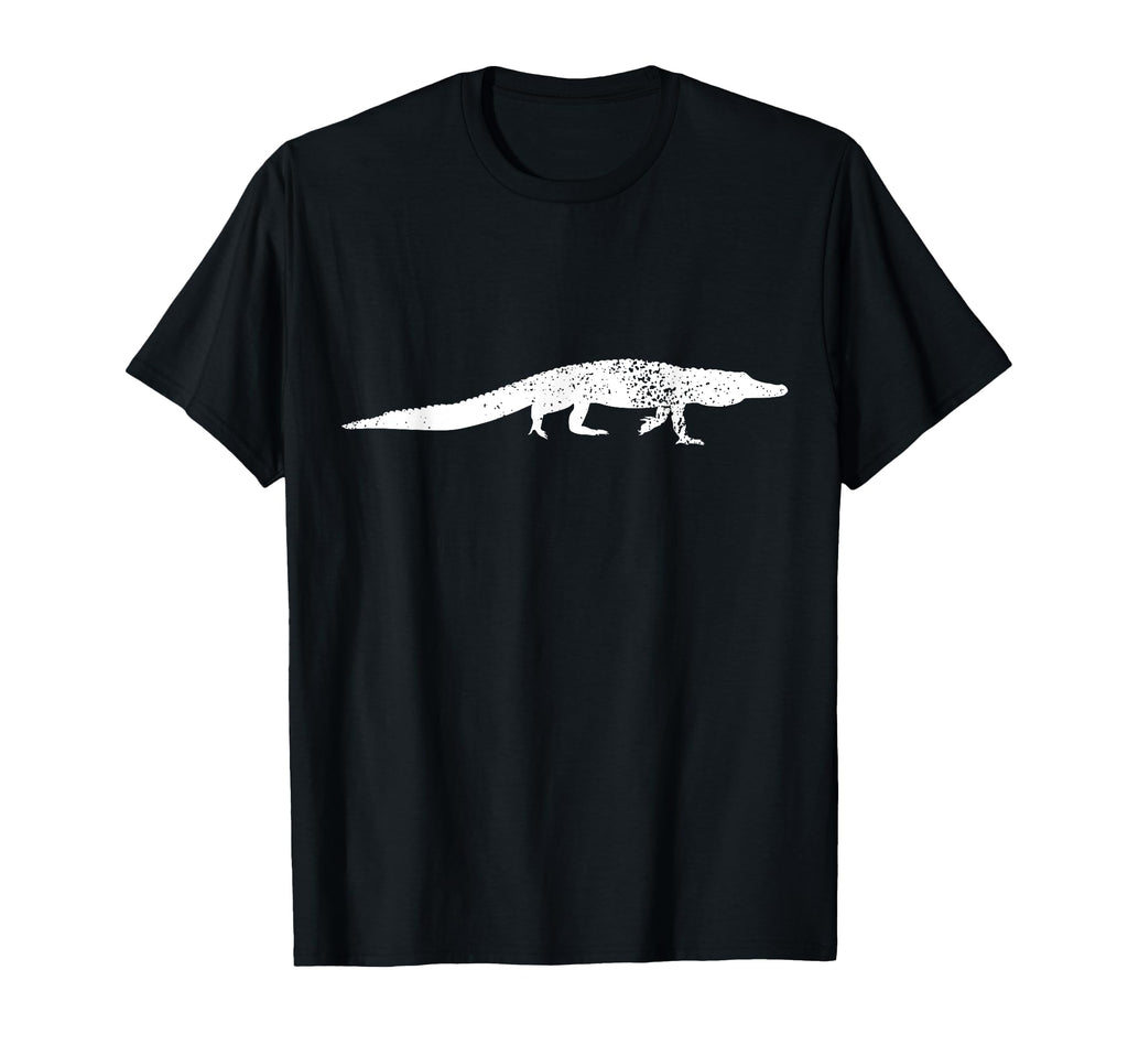 Alligator Lover Distressed Crocodile T-Shirt - Minimalist Print for Adults - T-Shirt, Sweatshirt, Hoodie