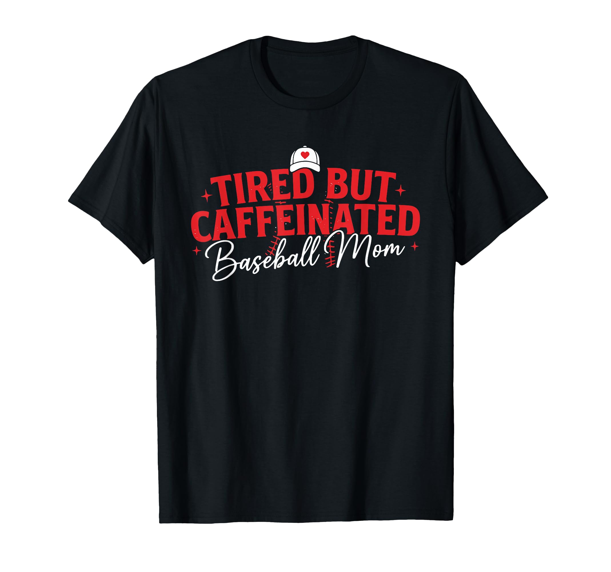 Trendy Tired Baseball Mom Funny Mom T-Shirt - Custom Art Print Unisex - T-Shirt, Sweatshirt, Hoodie