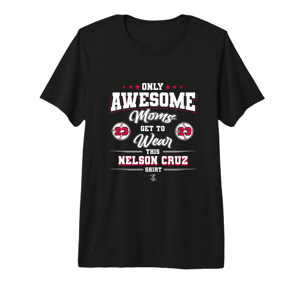 Nelson Cruz Awesome Moms Tri Blend T-Shirt - Trendy Graphic Men Women - T-Shirt, Sweatshirt, Hoodie