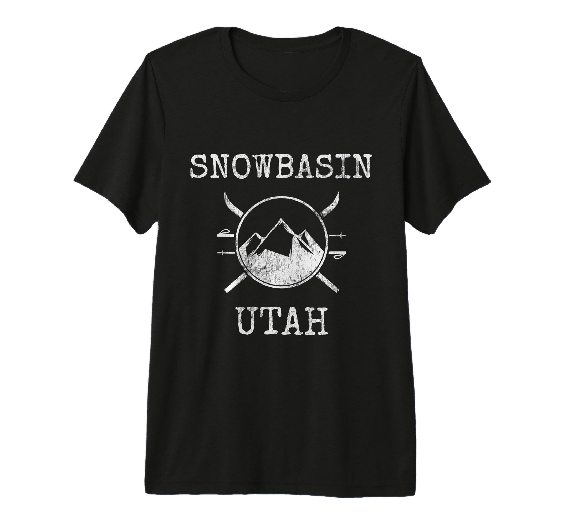 Distressed Snowbasin Utah Ski T-Shirt - Aesthetic Graphic for Adults - T-Shirt, Sweatshirt, Hoodie
