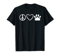 Peace Love Dog Lover Peace Love Dog T Shir T-Shirt - Graphic Print Unisex - T-Shirt, Sweatshirt, Hoodie