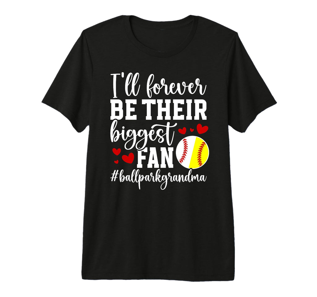Their Biggest Fan Ballpark Grandma T-Shirt - Graphic Print Men Women - T-Shirt, Sweatshirt, Hoodie