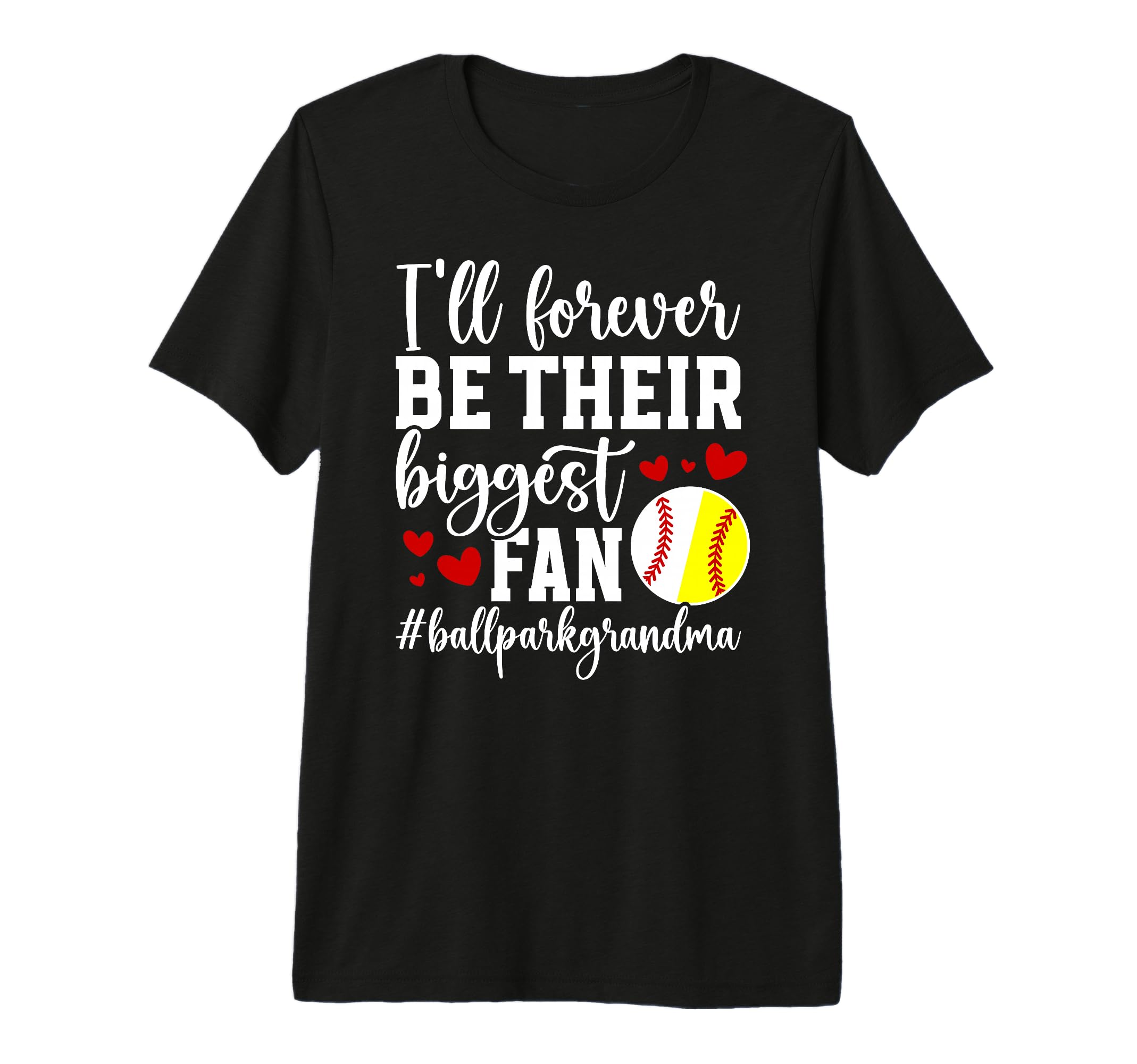 Their Biggest Fan Ballpark Grandma T-Shirt - Graphic Print Men Women - T-Shirt, Sweatshirt, Hoodie