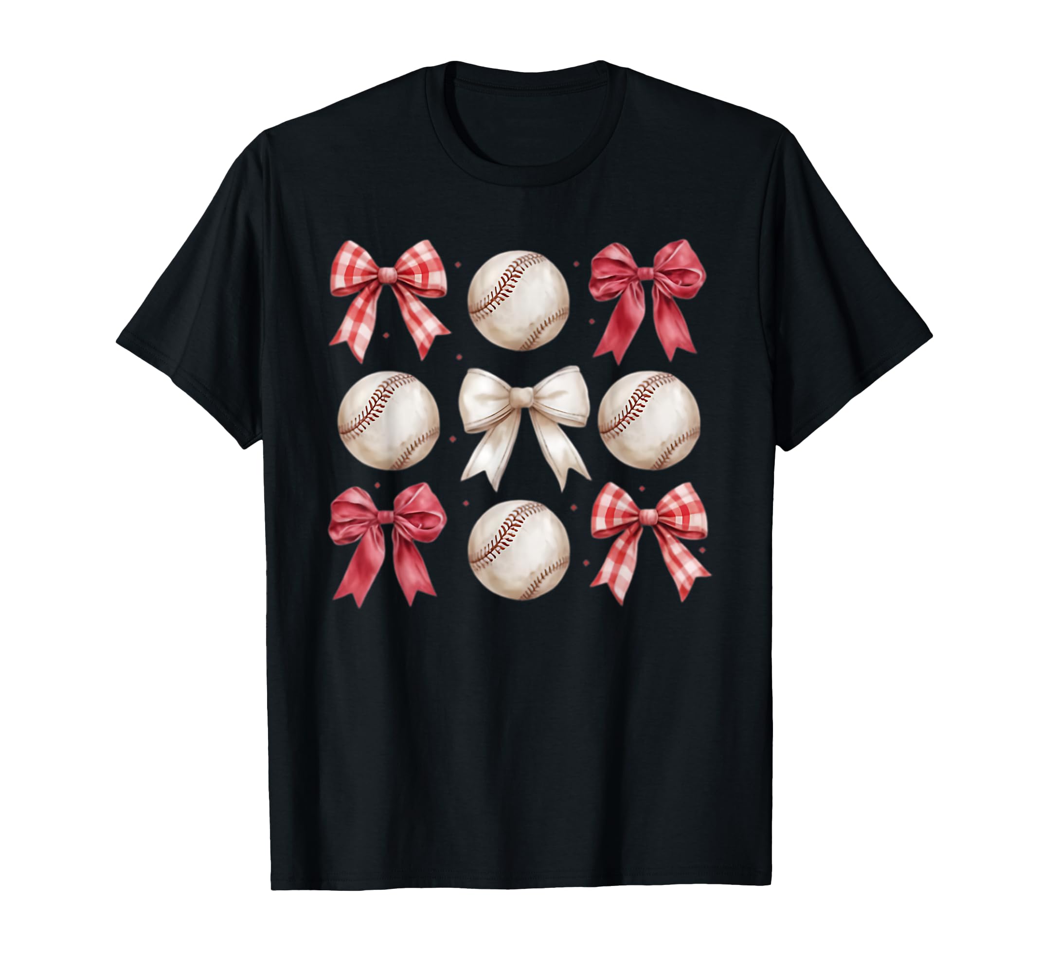 Baseball Coquette Bow Mom Sister T-Shirt - Trendy Graphic for Adults - T-Shirt, Sweatshirt, Hoodie