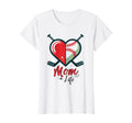 Mom Life Heart Funny Baseball T-Shirt - Aesthetic Graphic for Adults - T-Shirt, Sweatshirt, Hoodie
