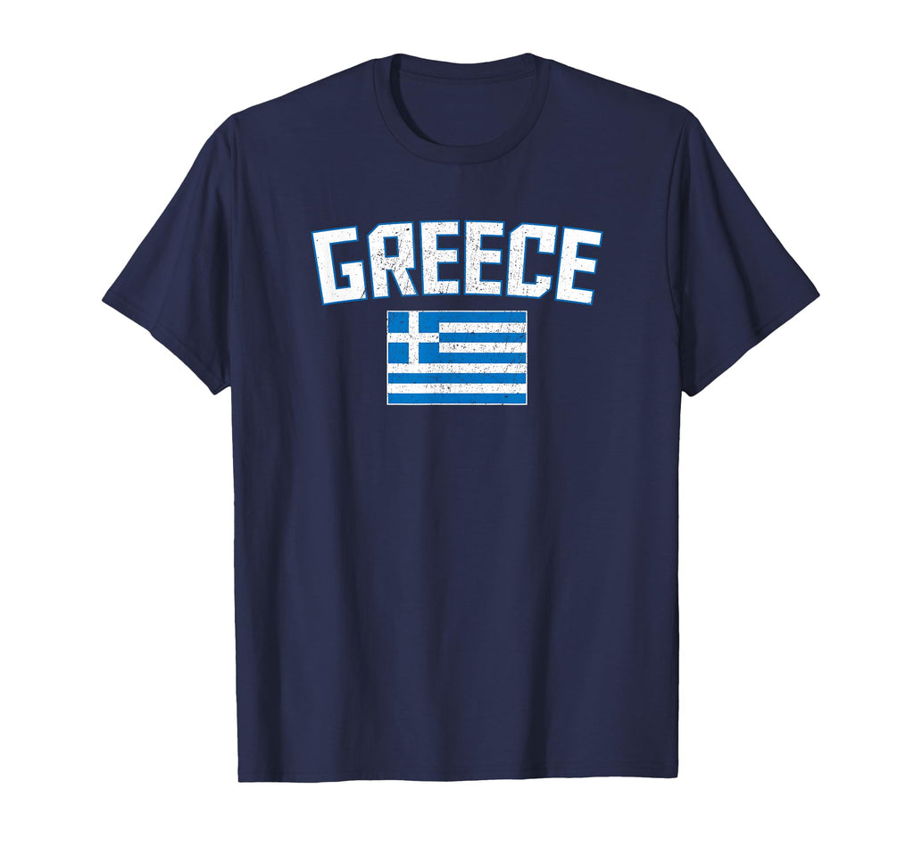 Distressed Greece Flag Greek Pride T-Shirt - Novelty Apparel for Adults - T-Shirt, Sweatshirt, Hoodie