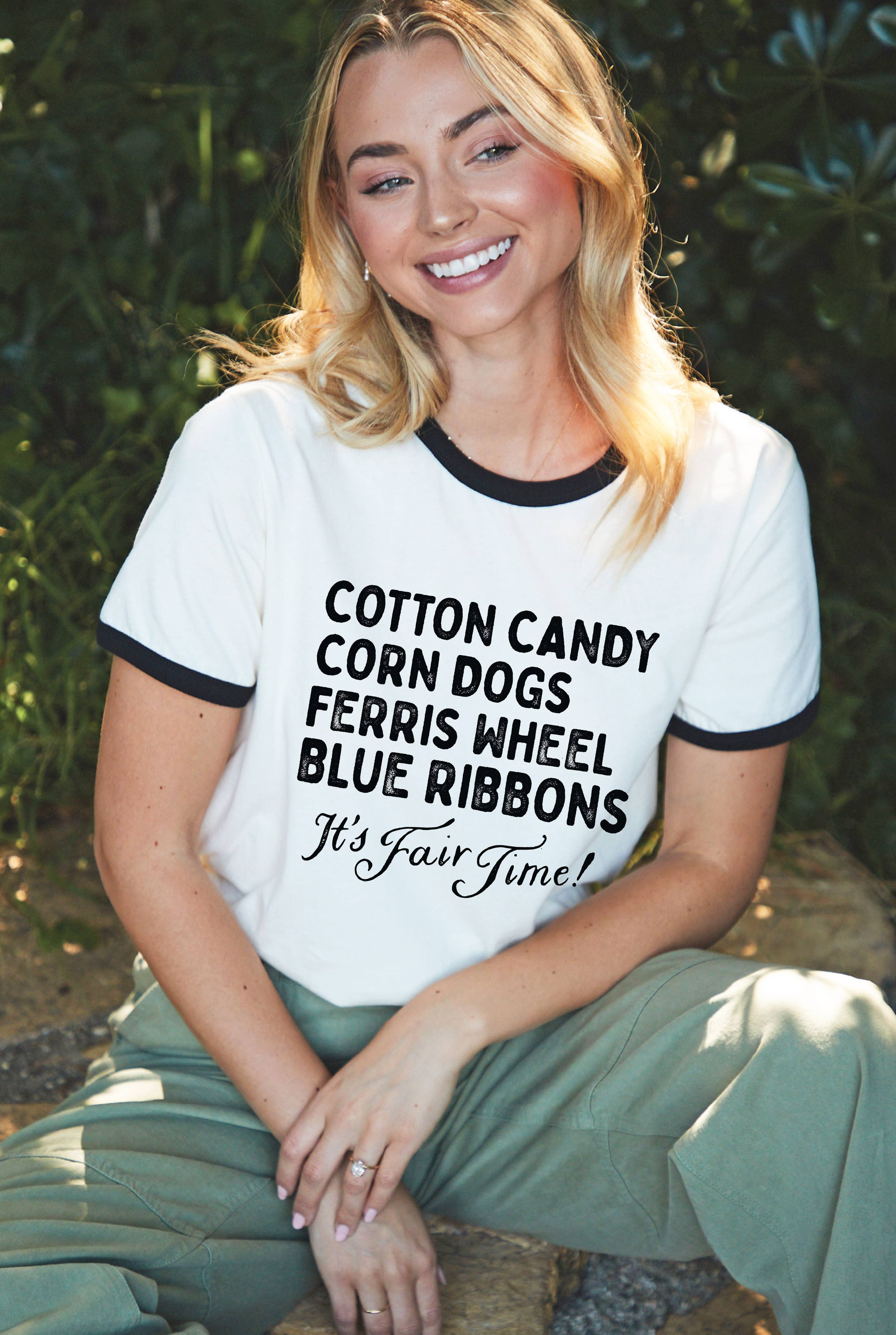 It's Fair Time! Ringer Graphic - Adult & Kids T-Shirts, Sweatshirts & Hoodies apparel design preview 1