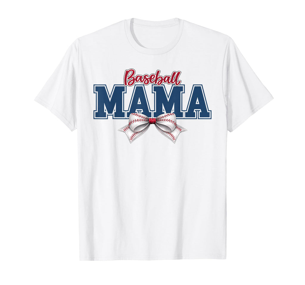 Baseball Mama Coquette Bow Game Day T-Shirt - Trendy Graphic Men Women - T-Shirt, Sweatshirt, Hoodie