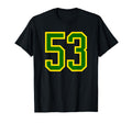 Green Yellow Sport Team Number 53 T-Shirt - Aesthetic Graphic Men Women - T-Shirt, Sweatshirt, Hoodie