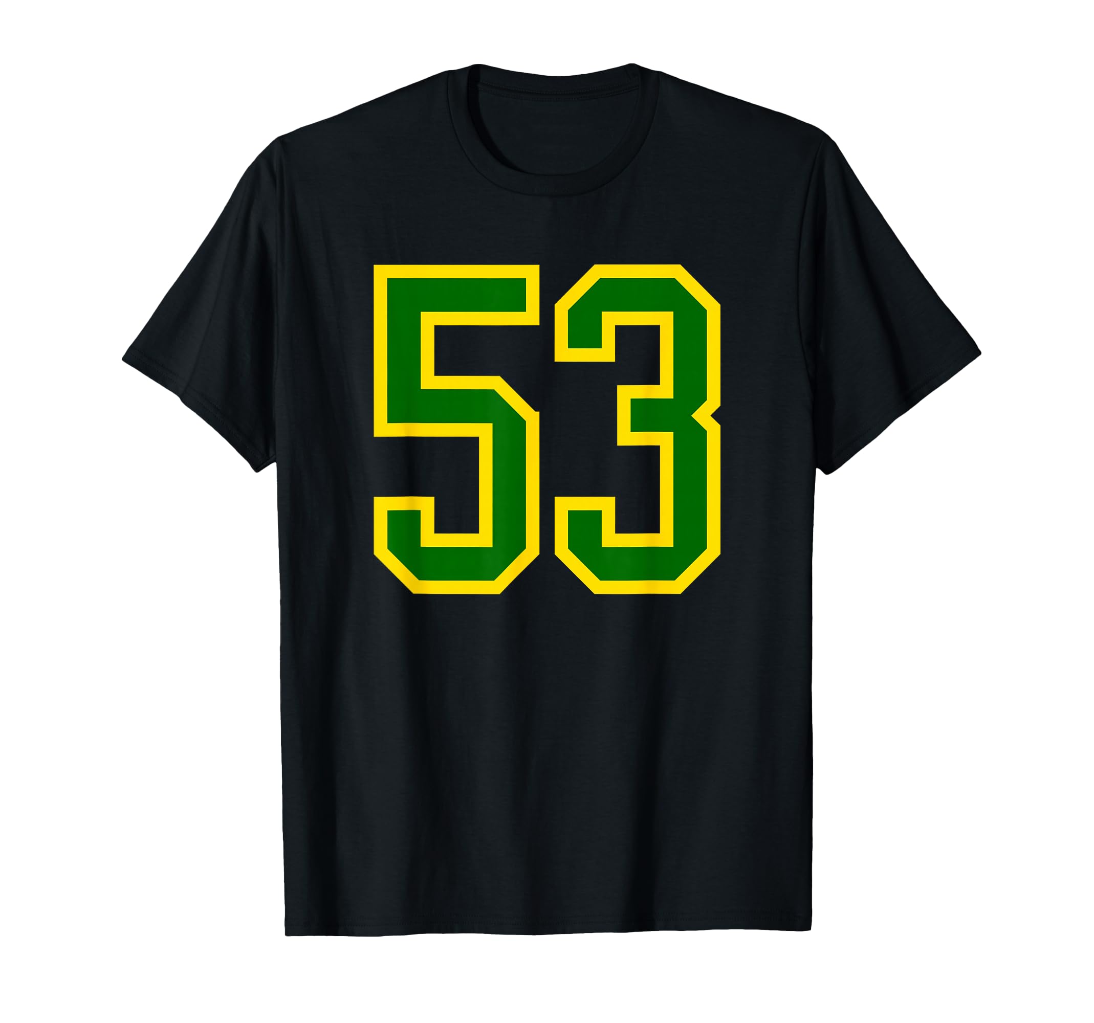 Green Yellow Sport Team Number 53 T-Shirt - Aesthetic Graphic Men Women - T-Shirt, Sweatshirt, Hoodie
