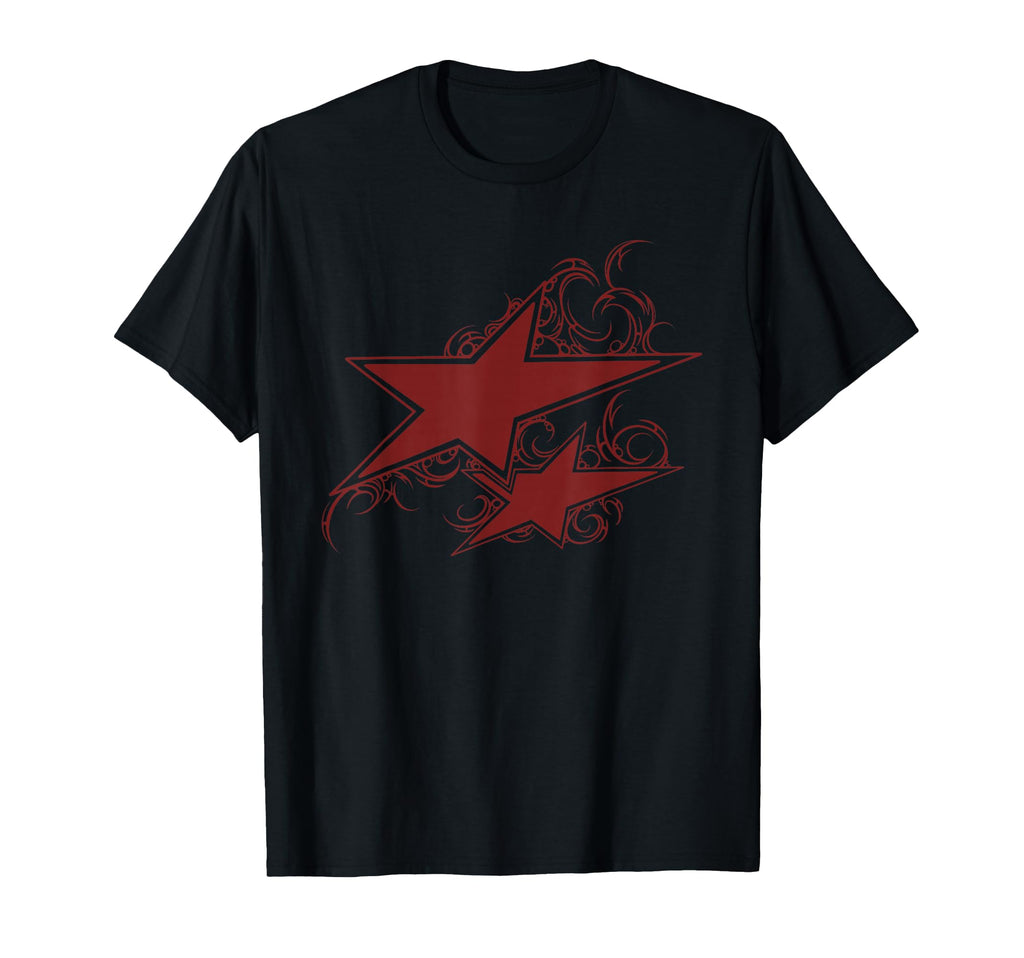 90S Y2K Double Star Tattoo Styl T-Shirt - Fun Novelty Design Unisex - T-Shirt, Sweatshirt, Hoodie