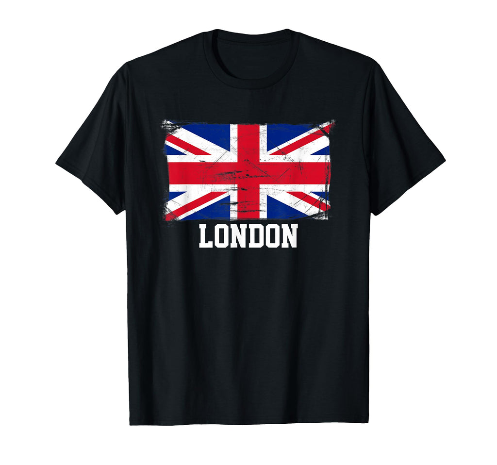 London England Distressed Union Jack T-Shirt - Unique Graphic for Adults - T-Shirt, Sweatshirt, Hoodie