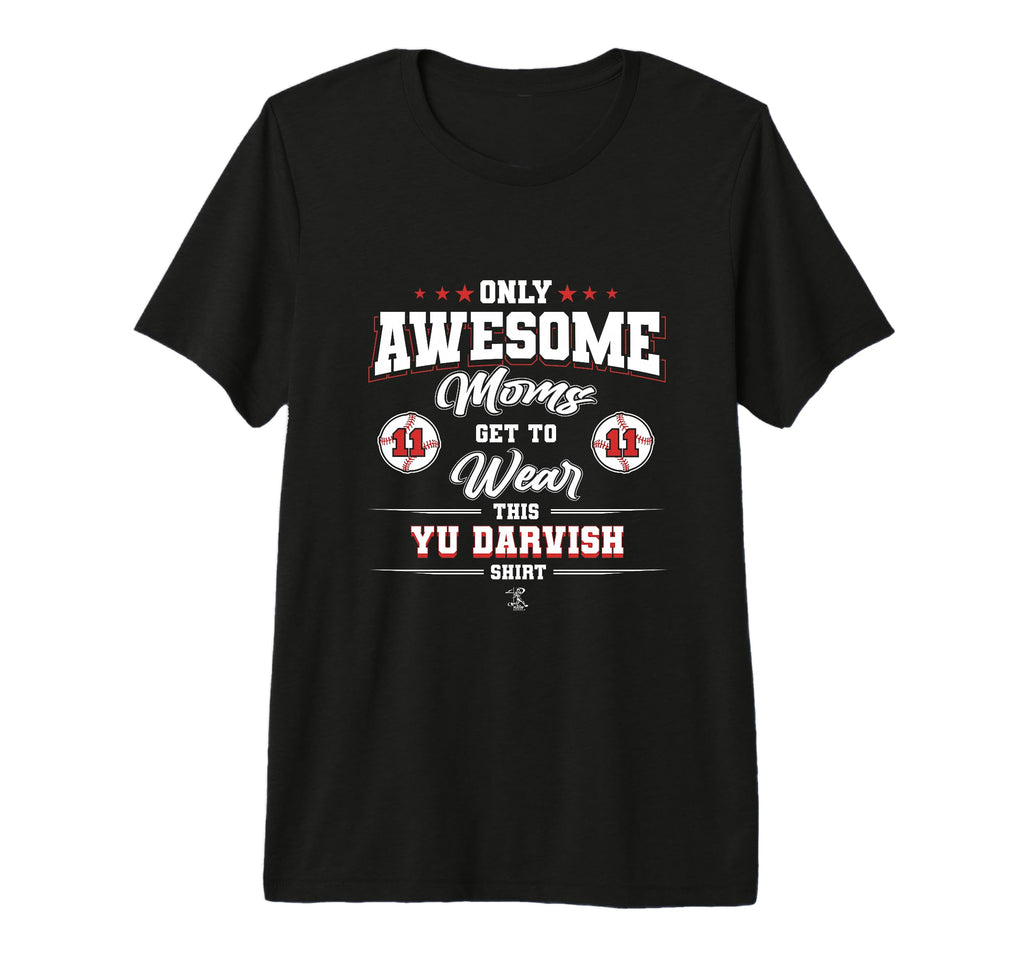 Yu Darvish Awesome Moms Tri Blend T-Shirt - Unique Graphic for Adults - T-Shirt, Sweatshirt, Hoodie