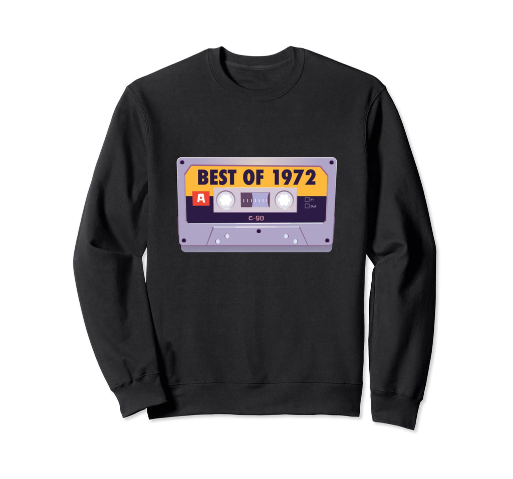 1972 Best Cassette Tape 49Th Sweatshirt - Casual Everyday Wear for Adults - T-Shirt, Sweatshirt, Hoodie